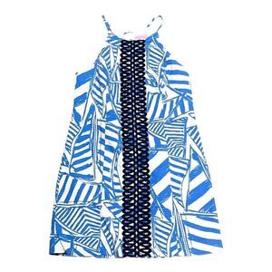 Lilly Pulitzer Womens Annabelle Shift Dress Bay Blue Yacht Rope Size 4 Summer